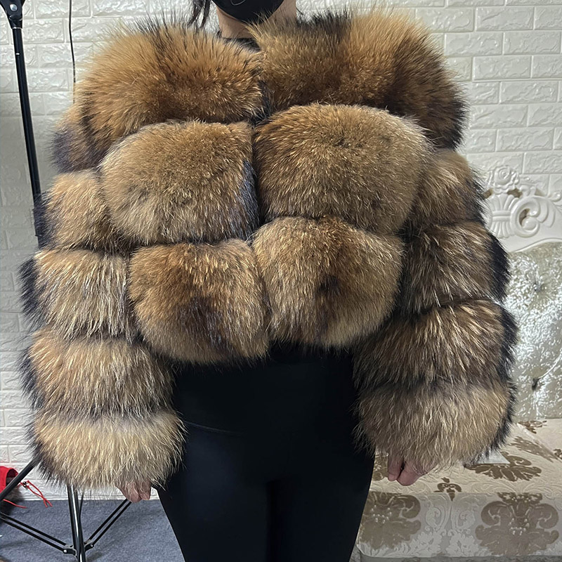 Winter Clothing Color - Tops de talla grande de piel