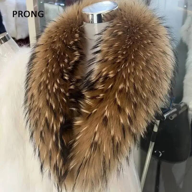 Winter Clothing Uae - Bufanda de piel de mapache Natural