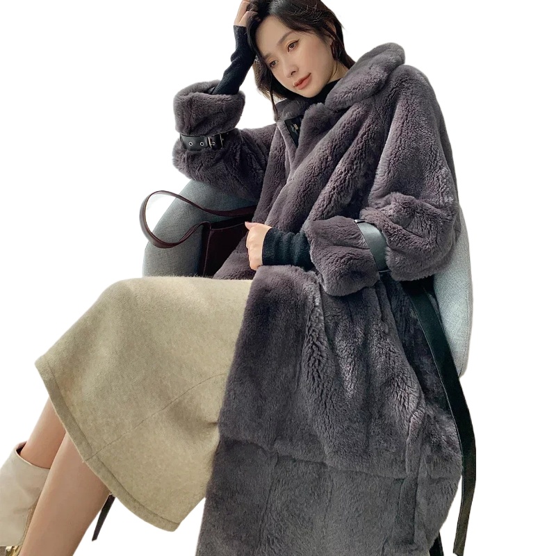 Quality Winter Clothing Jacket - Chaqueta femenina de piel de conejo