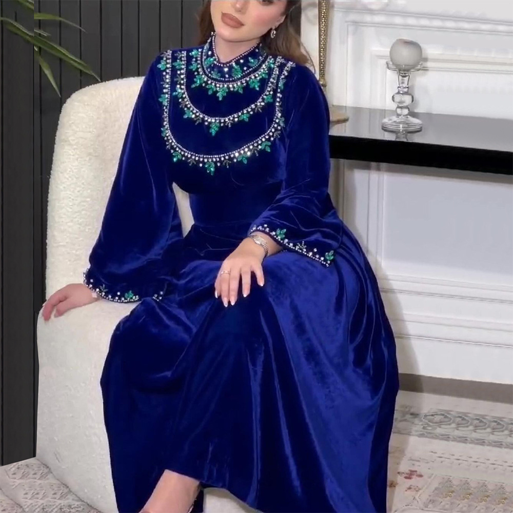 Winter Clothing Dubai - Vestido musulmán árabe elegante para mujer,