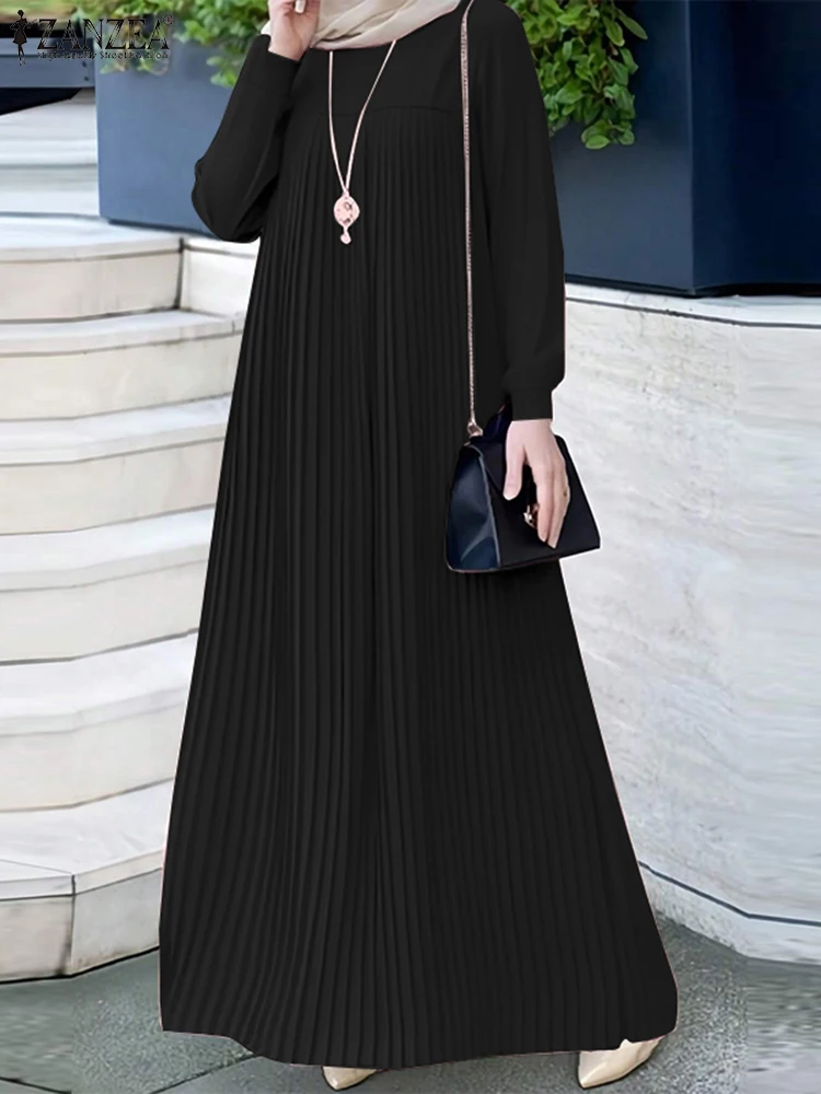 Winter Clothing Dubai - 2025 ZANZEA musulmán Abaya Hijab vestido