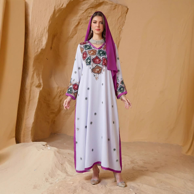 Winter Clothing Dubai - Ad251116 Nuevo Vestido Largo Bordado para