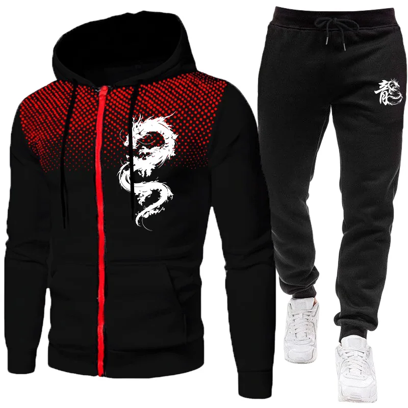 Winter Clothing Men - Conjunto de Dos Piezas con Estampado
