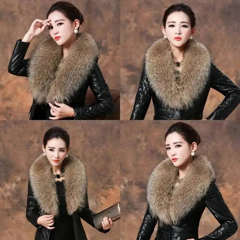 Bufanda de piel de mapache Nat - Winter Clothing Uae reseña y precio