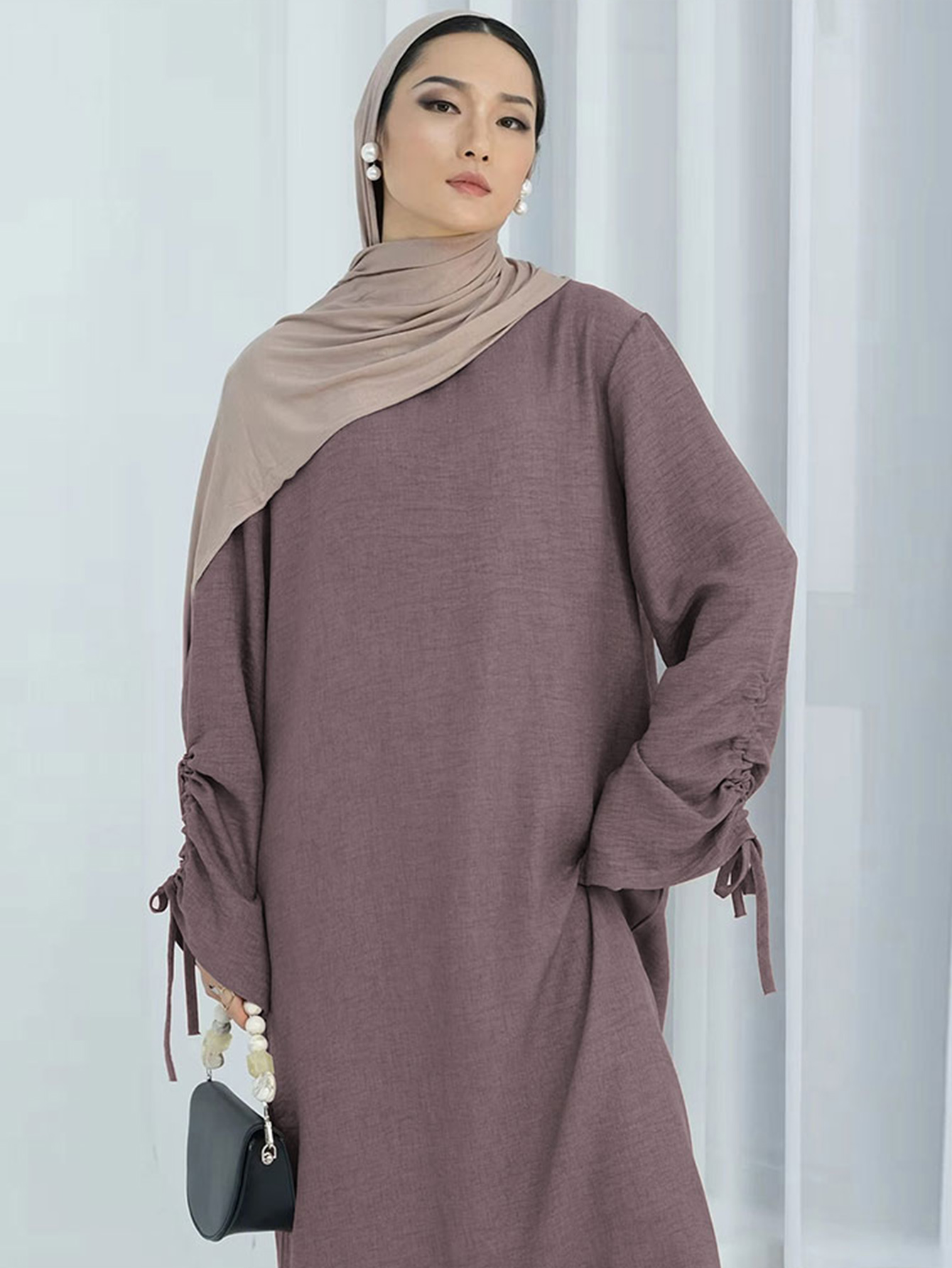 Vestido largo árabe Abaya vest - Winter Clothing Dubai reseña y precio