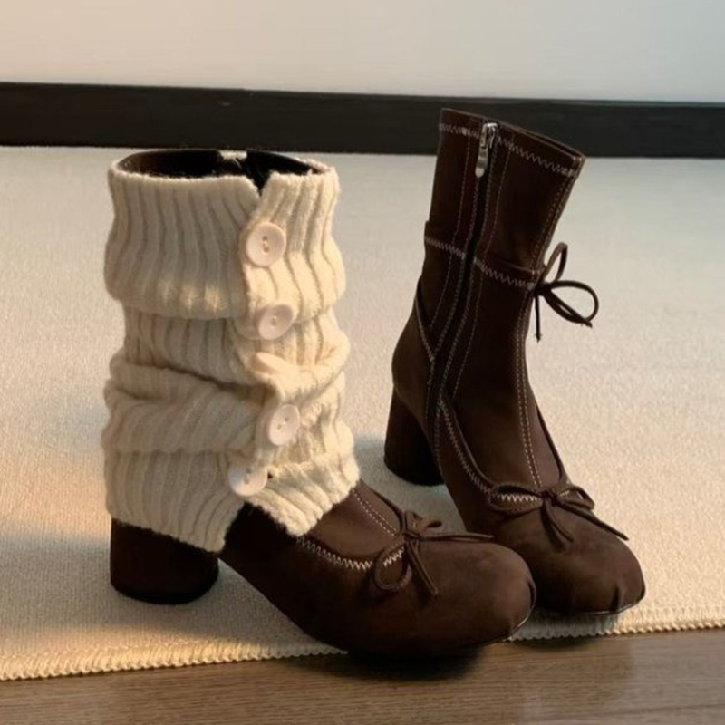 Botas de tacón alto con lazo p - Winter Clothing For Women reseña y precio