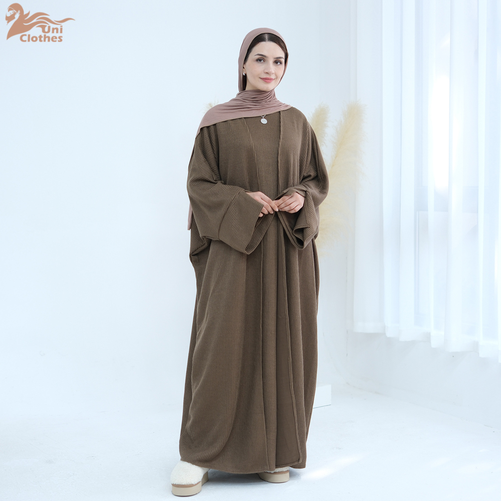 Abaya Cárdigan de punto grueso - Winter Clothing Dubai reseña y precio