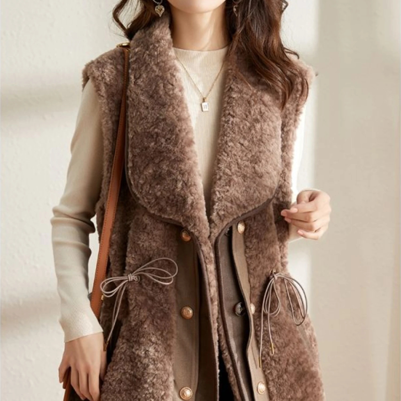 Chalecos de felpa de cordero a - Winter Clothing On Sale reseña y precio