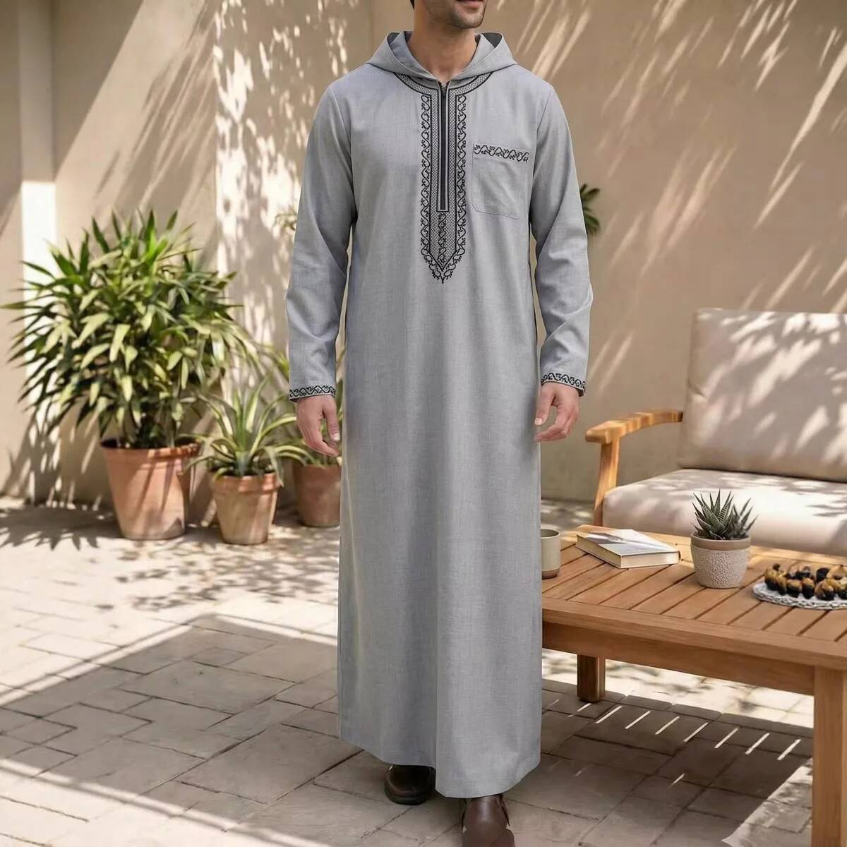 Túnica Abaya Larga Casual con  - Winter Clothing Dubai reseña y precio
