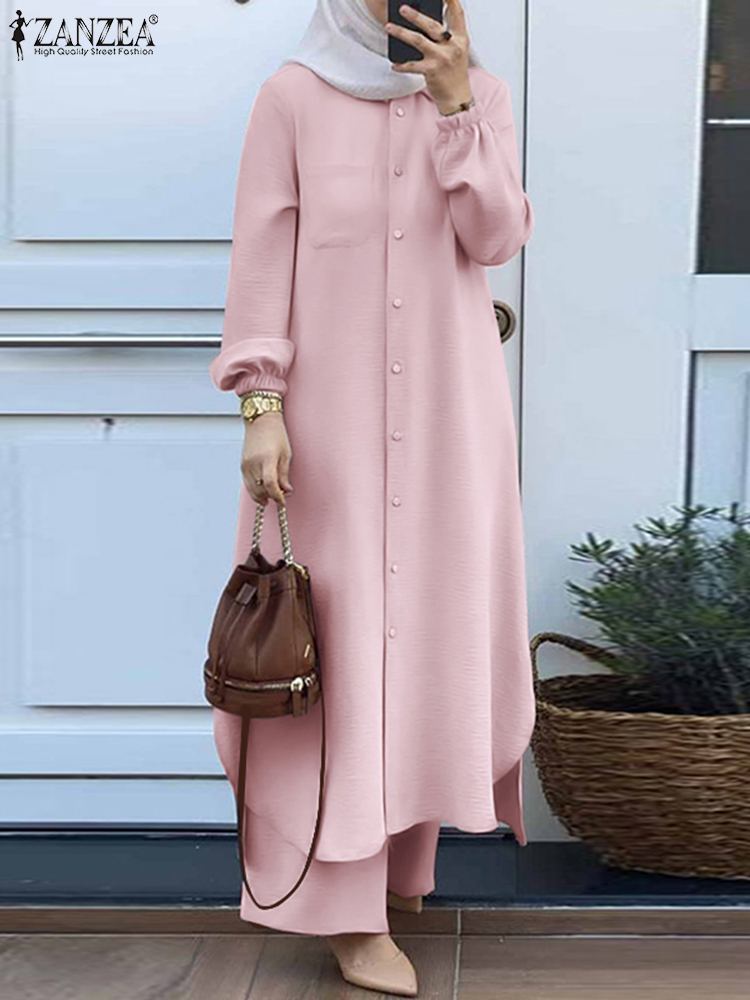 ZANZEA-conjunto musulmán de ma - Winter Clothing Dubai reseña y precio