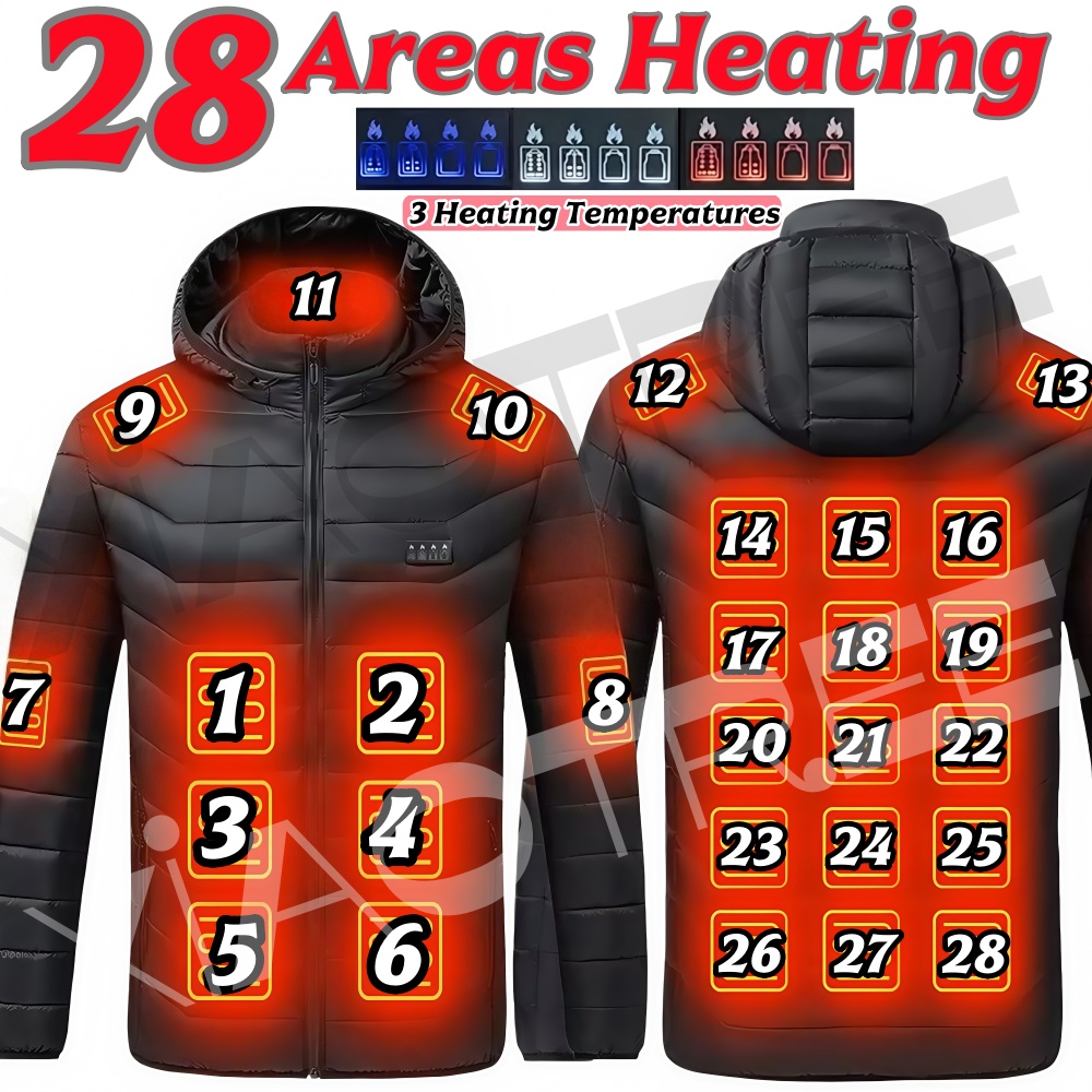 Chaqueta calefactora de 28 áre - Winter Clothing Uae reseña y precio
